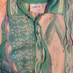 3 color coogi 2 button sweater sweater